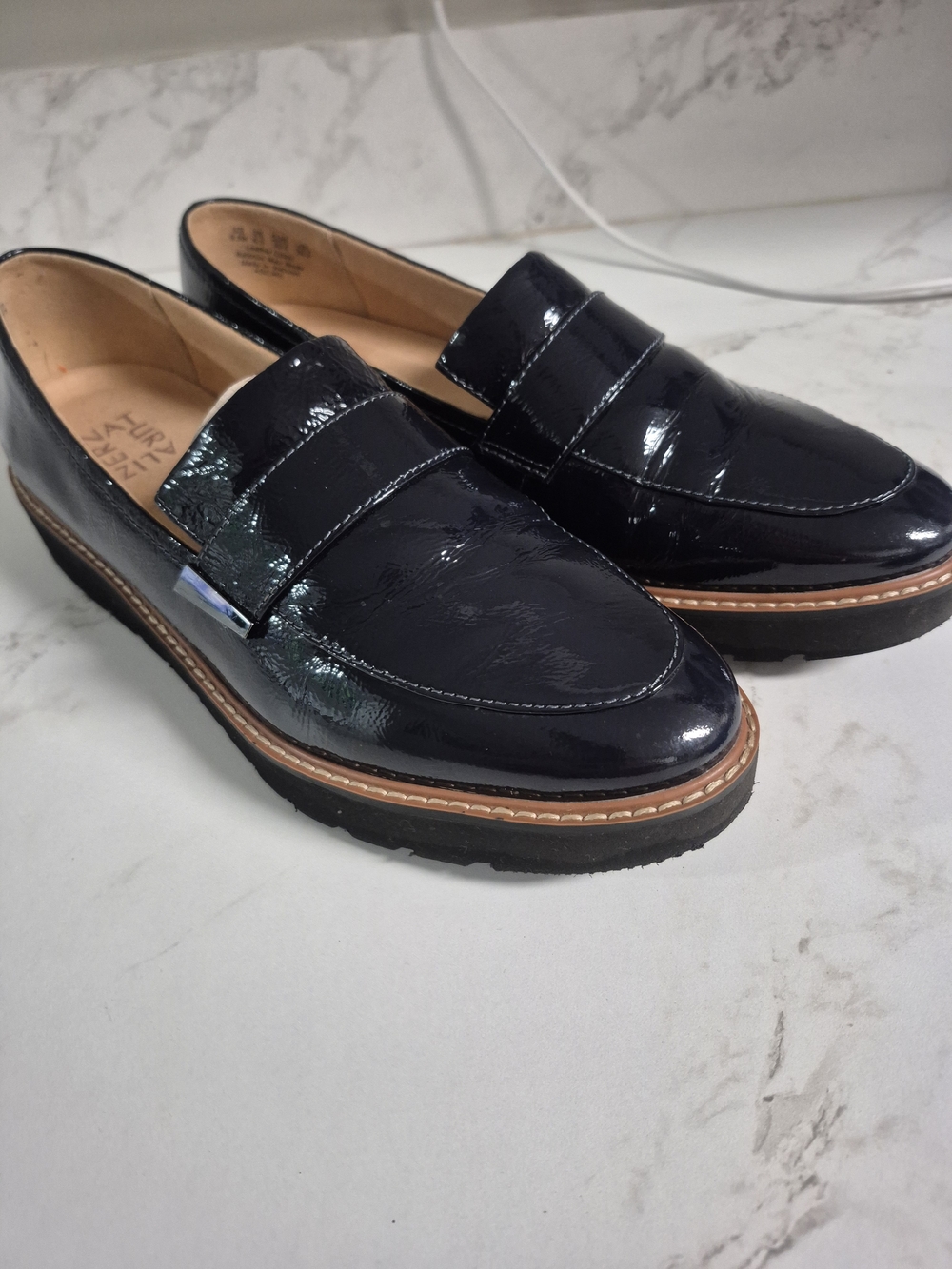 Naturalizer Glossy Blue Loafers